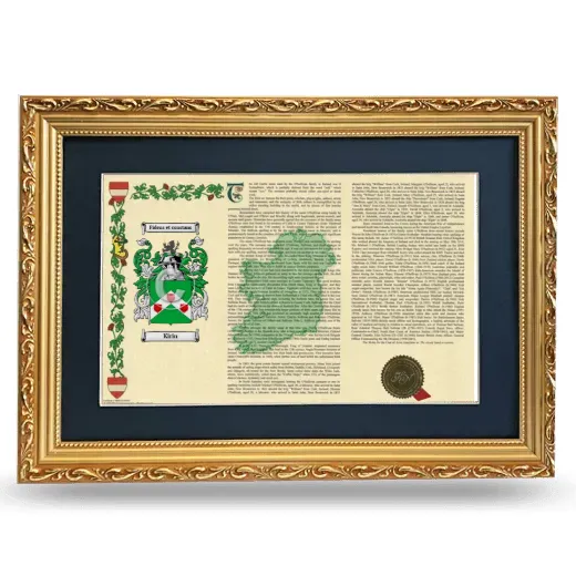 Kirin Deluxe Armorial Landscape Framed - Gold