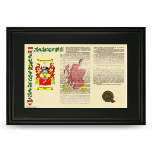 Kirker Deluxe Armorial Landscape Framed- Black
