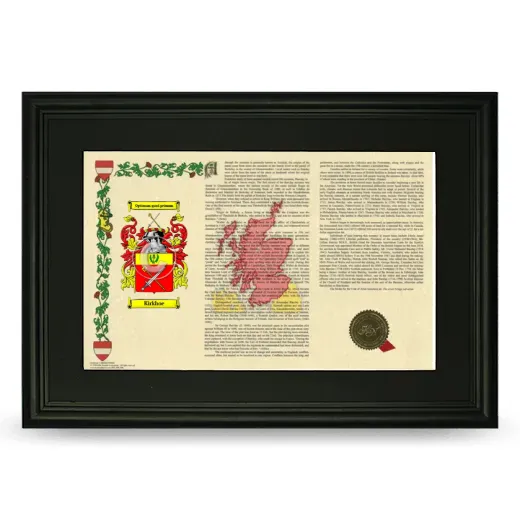 Kirkhoe Deluxe Armorial Landscape Framed- Black