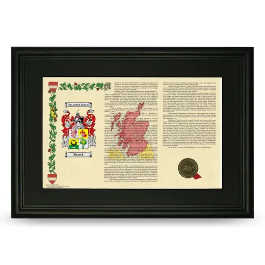 Kissack Deluxe Armorial Landscape Framed- Black