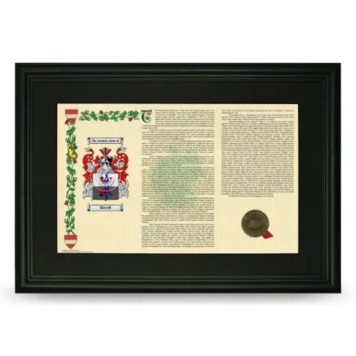 Kittell Deluxe Armorial Landscape Framed- Black