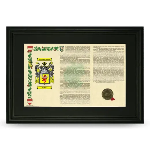 Klaus Deluxe Armorial Landscape Framed- Black