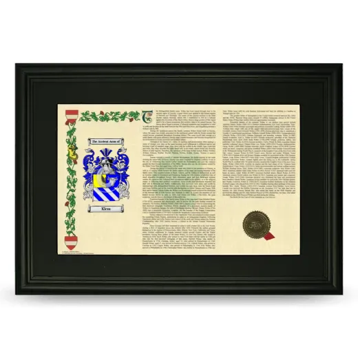 Klem Deluxe Armorial Landscape Framed- Black