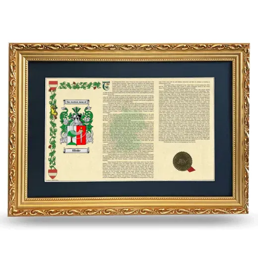 Klinke Deluxe Armorial Landscape Framed - Gold