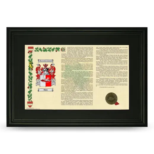 Klym Deluxe Armorial Landscape Framed- Black