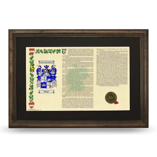 Knape Deluxe Armorial Landscape Framed - Brown