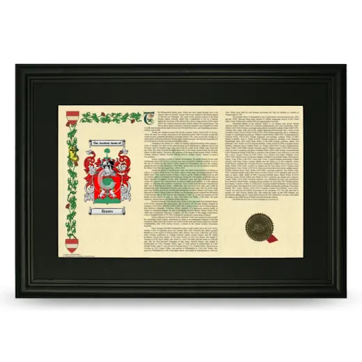 Knaus Deluxe Armorial Landscape Framed- Black