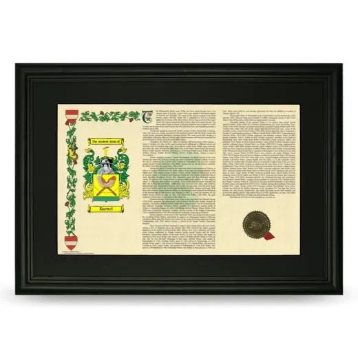 Knettel Deluxe Armorial Landscape Framed- Black
