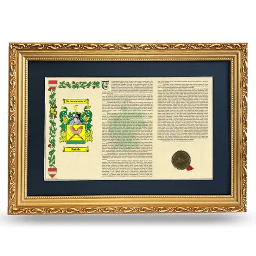 Knittle Deluxe Armorial Landscape Framed - Gold