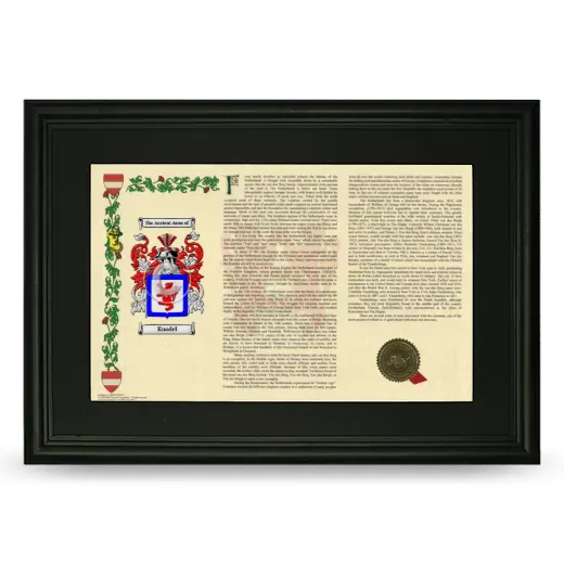 Knodel Deluxe Armorial Landscape Framed- Black