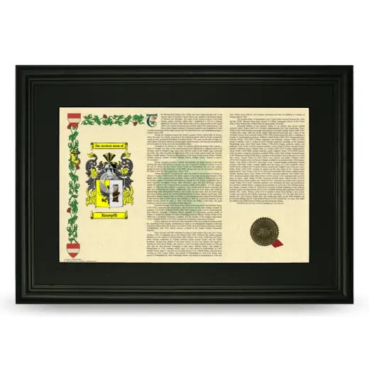 Knoepfli Deluxe Armorial Landscape Framed- Black