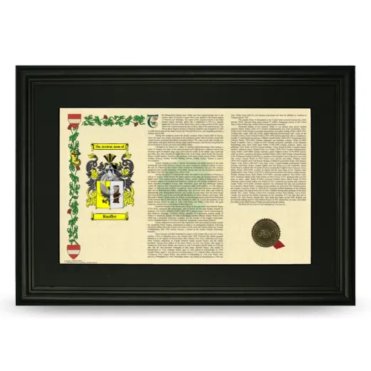 Knofler Deluxe Armorial Landscape Framed- Black