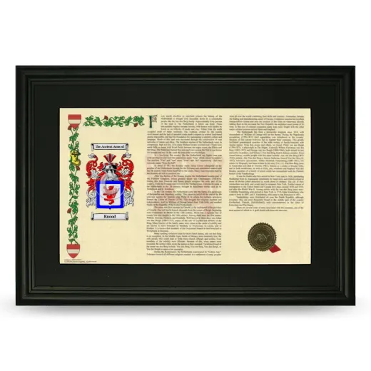 Knood Deluxe Armorial Landscape Framed- Black