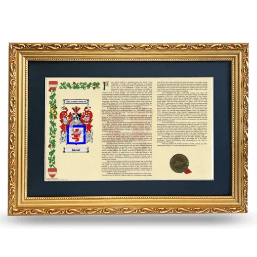 Knood Deluxe Armorial Landscape Framed - Gold