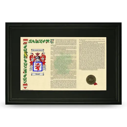 Knood Deluxe Armorial Landscape Framed- Black