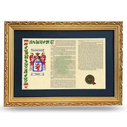 Knood Deluxe Armorial Landscape Framed - Gold