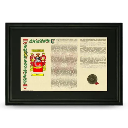 Knut Deluxe Armorial Landscape Framed- Black