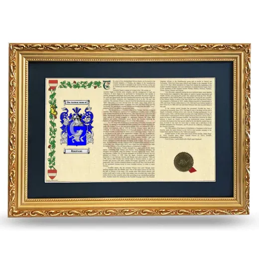 Knutson Deluxe Armorial Landscape Framed - Gold