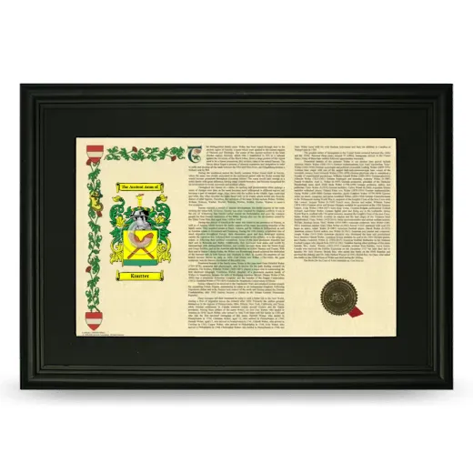 Knutter Deluxe Armorial Landscape Framed- Black