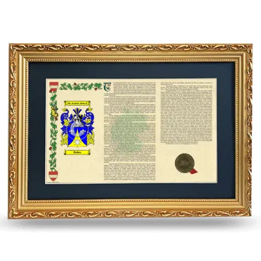 Kobes Deluxe Armorial Landscape Framed - Gold