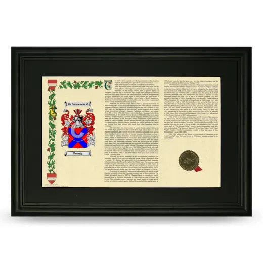 Koenig Deluxe Armorial Landscape Framed- Black