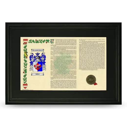 Kolter Deluxe Armorial Landscape Framed- Black