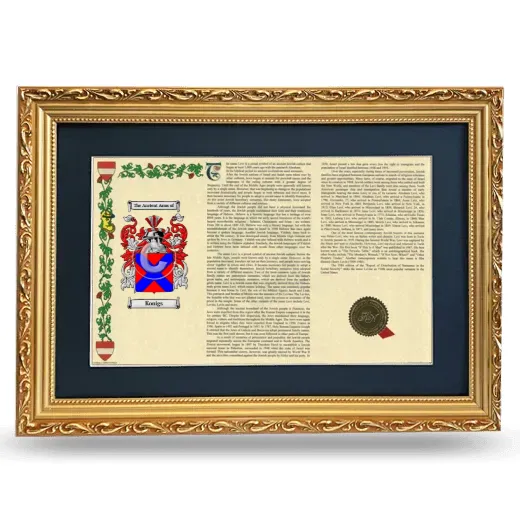 Konigs Deluxe Armorial Landscape Framed - Gold