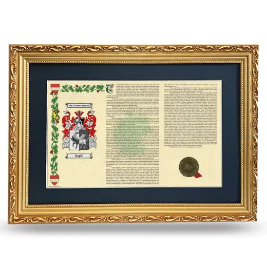 Kopff Deluxe Armorial Landscape Framed - Gold