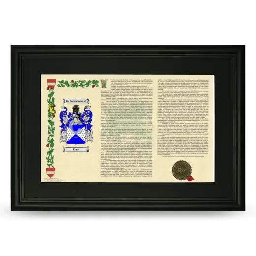 Kory Deluxe Armorial Landscape Framed- Black