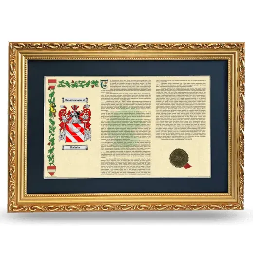 Koskela Deluxe Armorial Landscape Framed - Gold