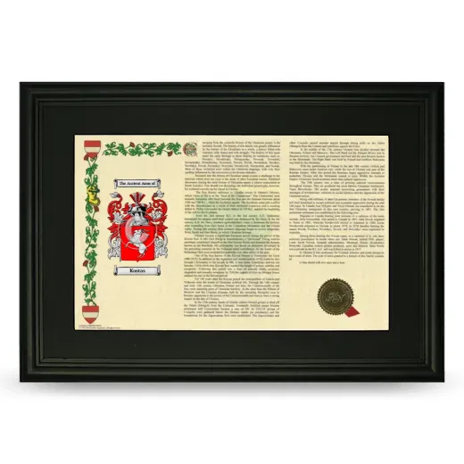 Kostas Deluxe Armorial Landscape Framed- Black