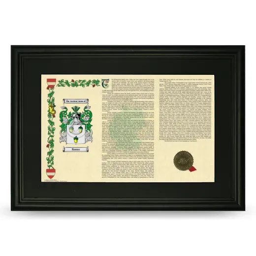 Kouns Deluxe Armorial Landscape Framed- Black