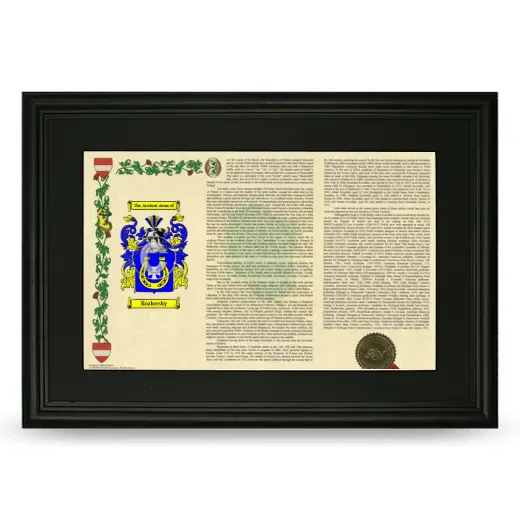 Kozlovsky Deluxe Armorial Landscape Framed- Black