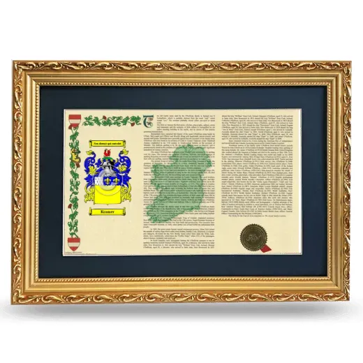 Kramer Deluxe Armorial Landscape Framed - Gold