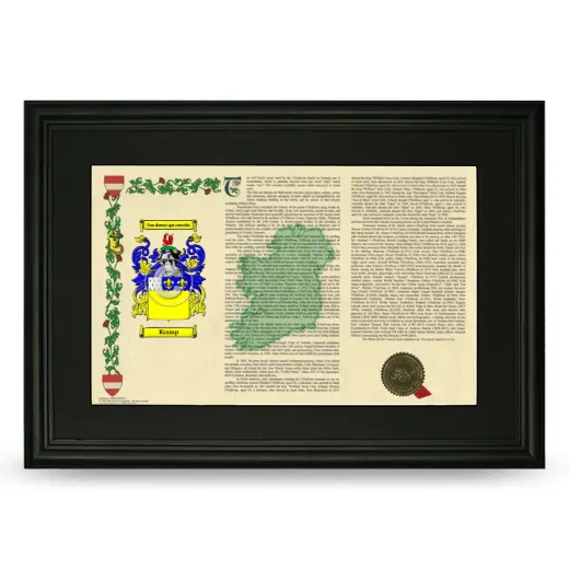 Kramp Deluxe Armorial Landscape Framed- Black