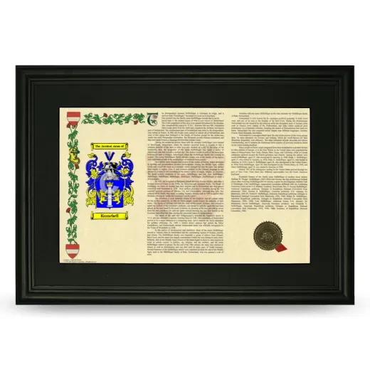 Kranebell Deluxe Armorial Landscape Framed- Black