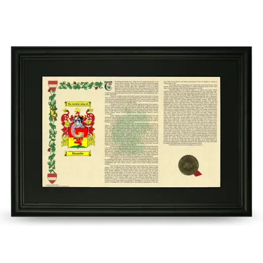 Kranzler Deluxe Armorial Landscape Framed- Black