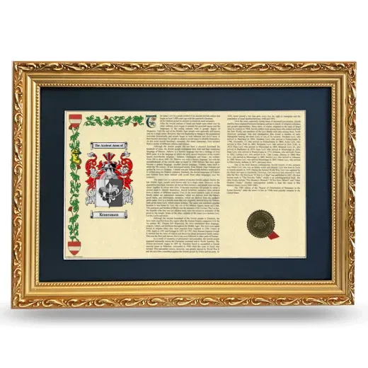 Krausman Deluxe Armorial Landscape Framed - Gold