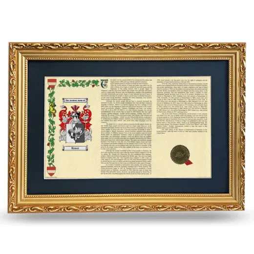 Krauz Deluxe Armorial Landscape Framed - Gold