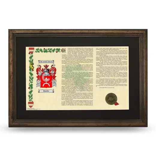 Kravitz Deluxe Armorial Landscape Framed - Brown