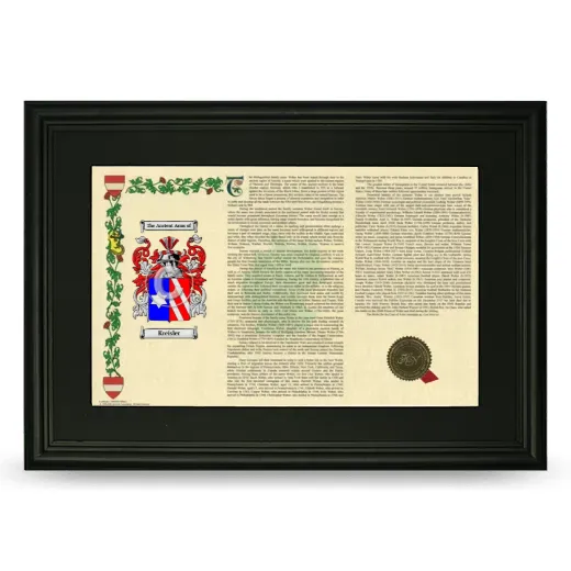 Kreisler Deluxe Armorial Landscape Framed- Black