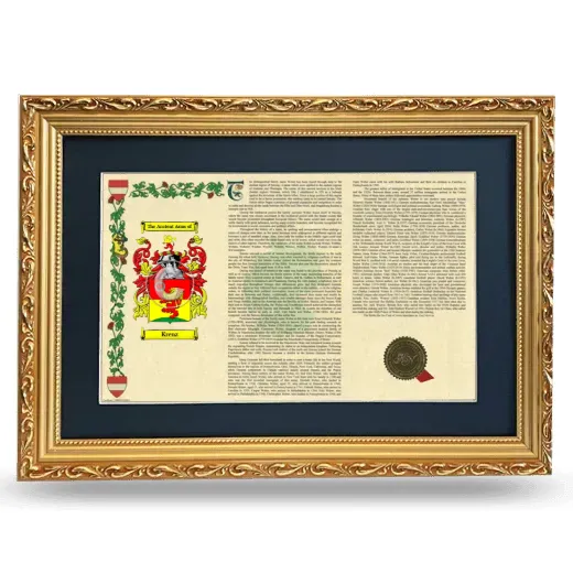 Krenz Deluxe Armorial Landscape Framed - Gold