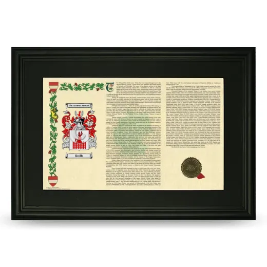 Krolls Deluxe Armorial Landscape Framed- Black