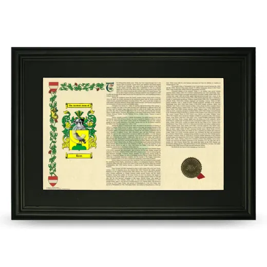 Kros Deluxe Armorial Landscape Framed- Black
