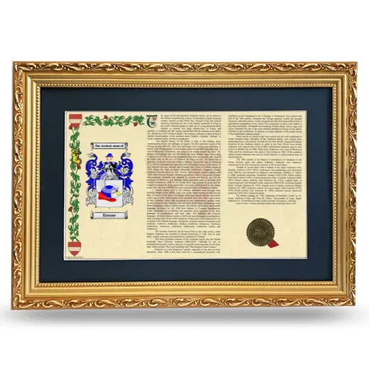 Kruuse Deluxe Armorial Landscape Framed - Gold