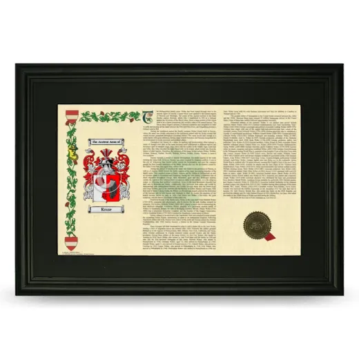 Kruze Deluxe Armorial Landscape Framed- Black