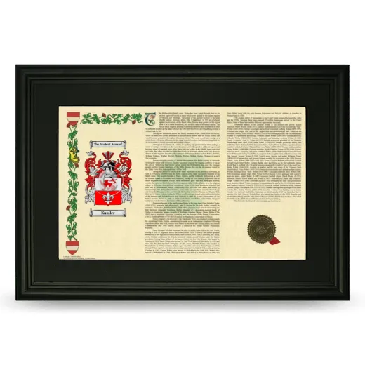 Kumler Deluxe Armorial Landscape Framed- Black
