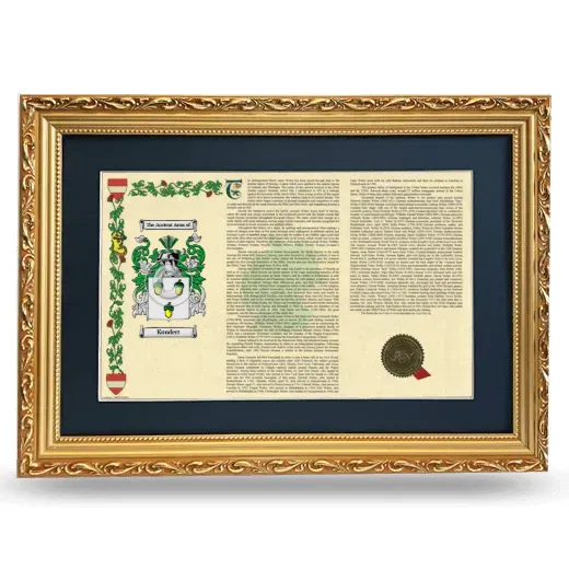 Kundert Deluxe Armorial Landscape Framed - Gold