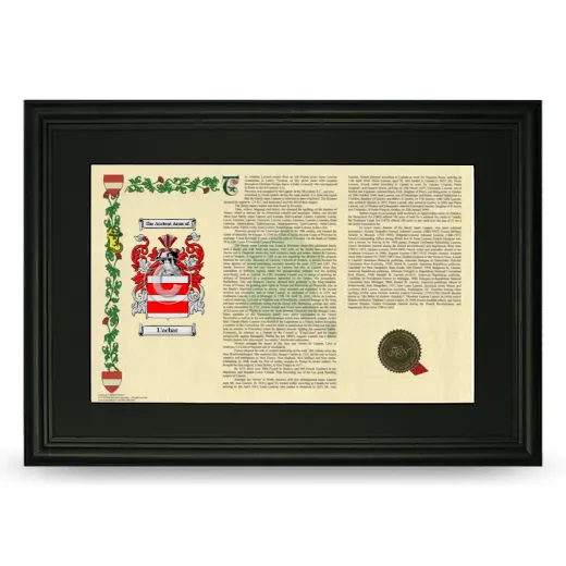 L'achar Deluxe Armorial Landscape Framed- Black