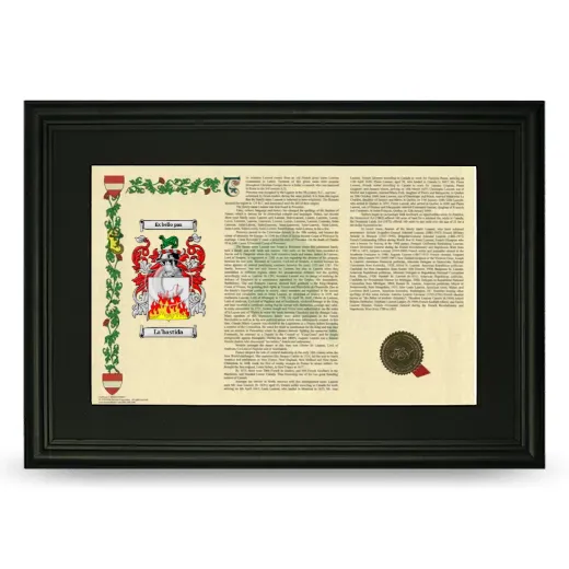 La'bastida Deluxe Armorial Landscape Framed- Black